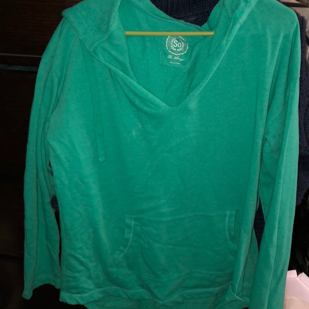 Green hoodie